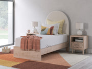 Arloster Twin Upholstered Panel Bed, Dresser and Mirror - PCB1566B12