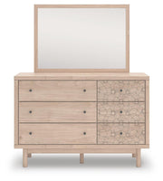 Arloster Twin Upholstered Panel Bed, Dresser and Mirror - PCB1566B12