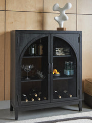Armenleigh Black/Brown Accent Cabinet - A4000702