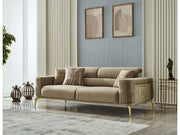 Armoni 3-pieces (Sofa & Loveseat & Chair) Livingroom Set Beige in Beige - 101-ARM-LV260-321