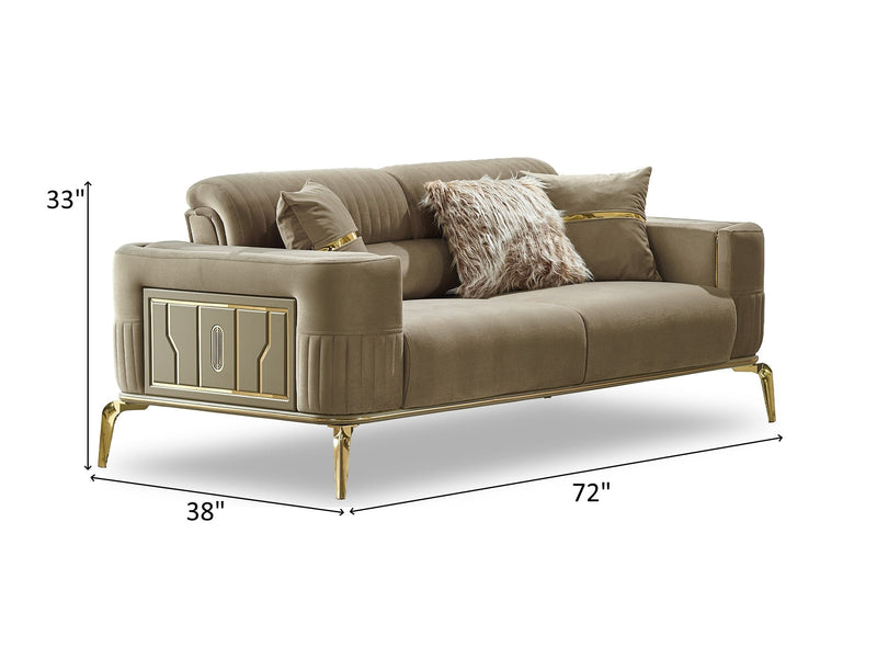 Armoni 72" Wide Square Arm Extendable Loveseat - Loveseat