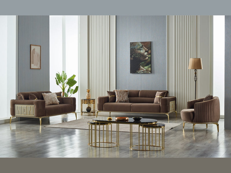 Armoni 72" Wide Square Arm Extendable Loveseat - Loveseat