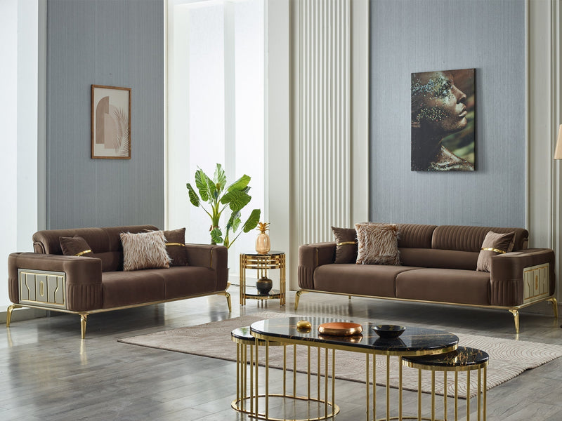 Armoni 72" Wide Square Arm Extendable Loveseat - Loveseat