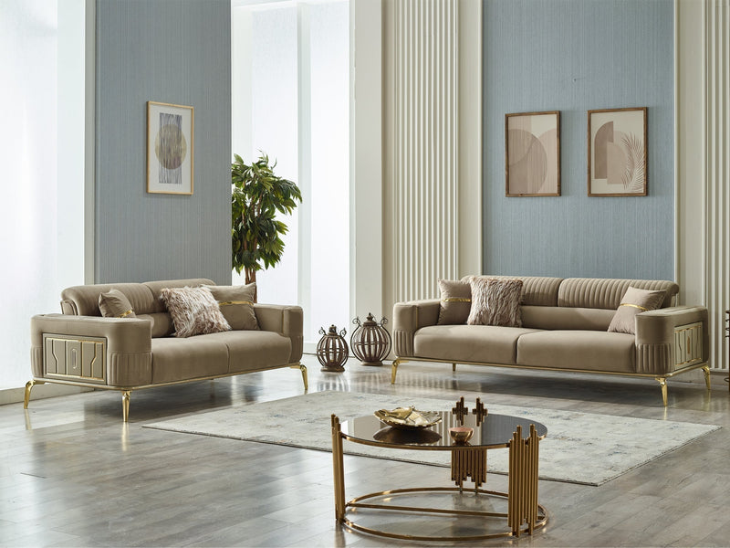 Armoni 72" Wide Square Arm Extendable Loveseat - Loveseat