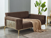 Armoni 72" Wide Square Arm Extendable Loveseat - Loveseat