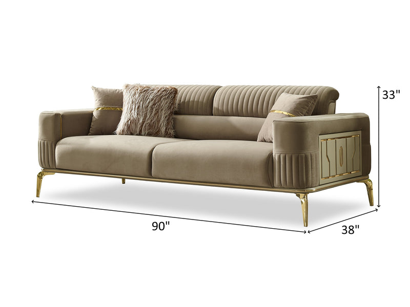 Armoni 90" Wide Square Arm Extendable Sofa - Sofas