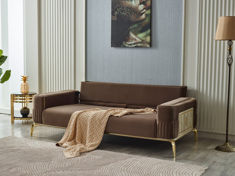Armoni 90" Wide Square Arm Extendable Sofa - Sofas