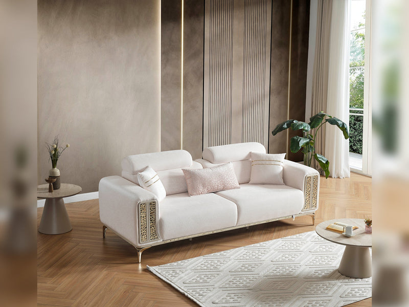 Armoni Elf 3-pieces (Sofa & Loveseat & Chair) Livingroom in Beige - 200-ELIF-ARM-A530-321