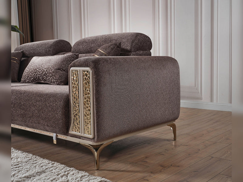 Armoni Elf 3-pieces (Sofa & Loveseat & Chair) Livingroom in White - 200-ELIF-ARM-A534-321