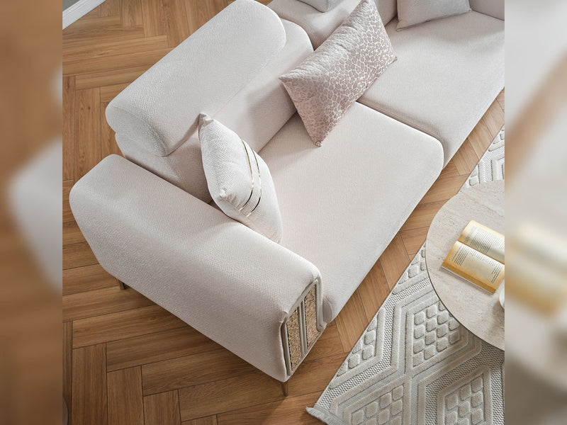 Armoni Elf Convertible Sofa in Beige - 200-ELIF-ARM-A530-3