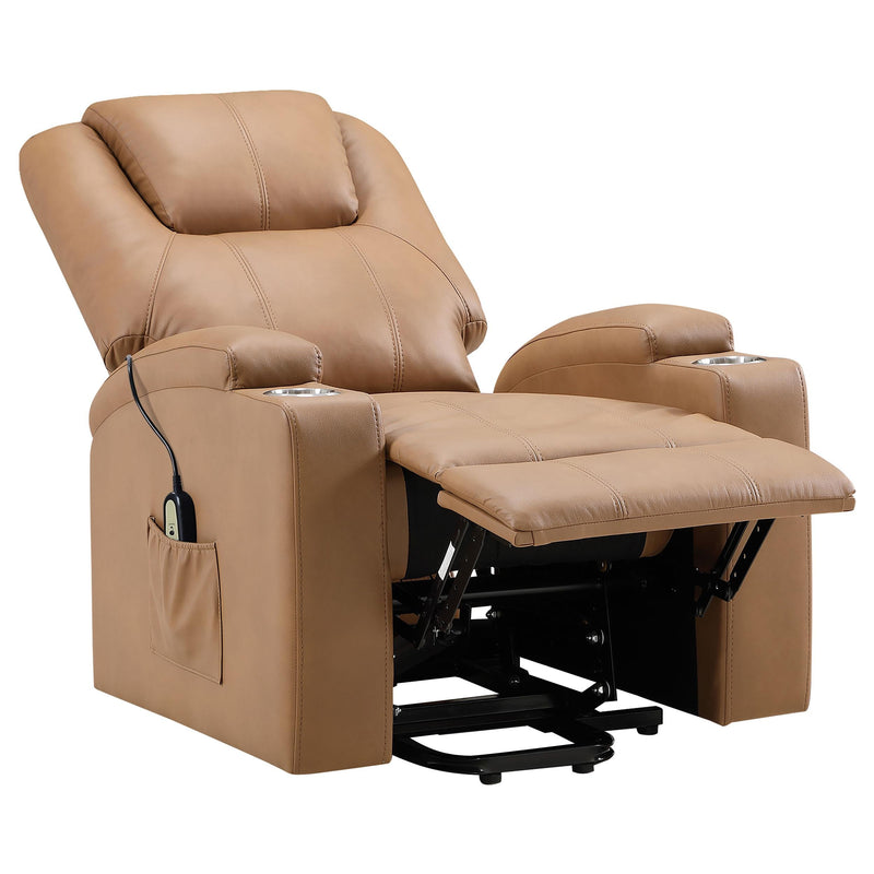 Armstrong Faux Leather Power Lift Massage Recliner Camel - 609476P