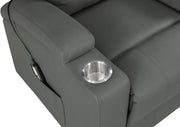 Armstrong Faux Leather Power Lift Massage Recliner Grey - 609478P