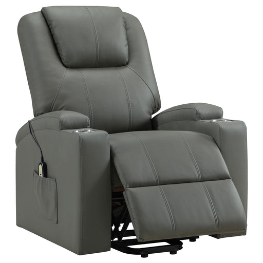 Armstrong Faux Leather Power Lift Massage Recliner Grey - 609478P