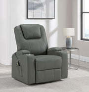 Armstrong Faux Leather Power Lift Massage Recliner Grey - 609478P