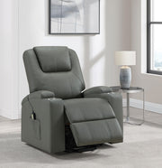 Armstrong Faux Leather Power Lift Massage Recliner Grey - 609478P