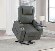 Armstrong Faux Leather Power Lift Massage Recliner Grey - 609478P