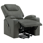 Armstrong Faux Leather Power Lift Massage Recliner Grey - 609478P