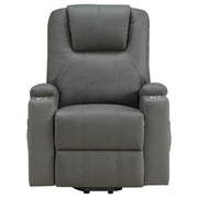 Armstrong Faux Leather Power Lift Massage Recliner Grey - 609478P
