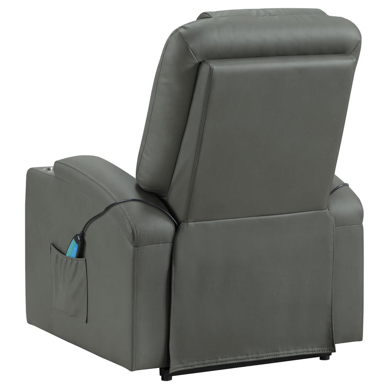 Armstrong Faux Leather Power Lift Massage Recliner Grey - 609478P