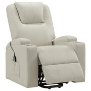 Armstrong Faux Leather Power Lift Massage Recliner Ivory - 609477P