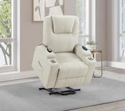 Armstrong Faux Leather Power Lift Massage Recliner Ivory - 609477P