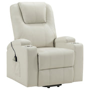 Armstrong Faux Leather Power Lift Massage Recliner Ivory - 609477P