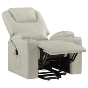 Armstrong Faux Leather Power Lift Massage Recliner Ivory - 609477P