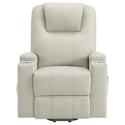 Armstrong Faux Leather Power Lift Massage Recliner Ivory - 609477P