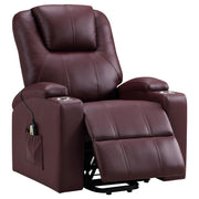 Armstrong Faux Leather Power Lift Massage Recliner Wine - 609479P