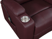Armstrong Faux Leather Power Lift Massage Recliner Wine - 609479P