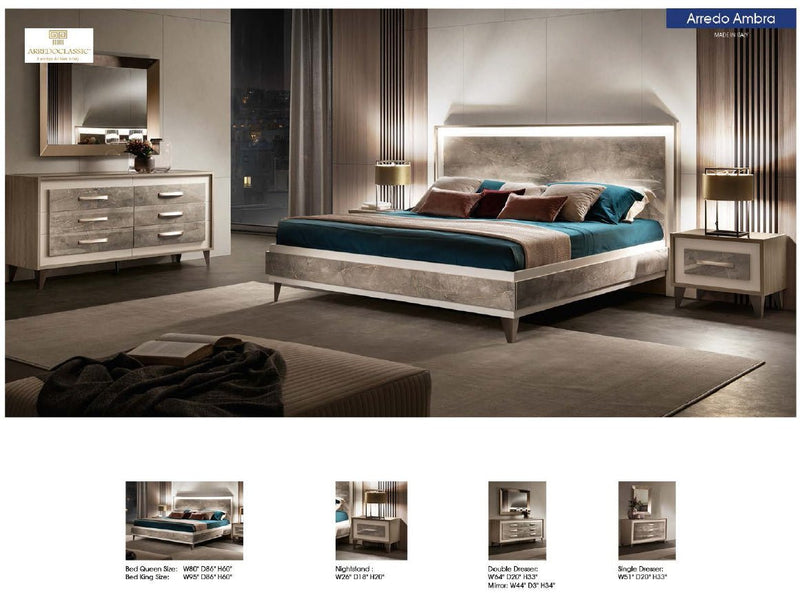 Arredoambra Bed By Arredoclassic Queen - Lara FurnitureQueen Bed