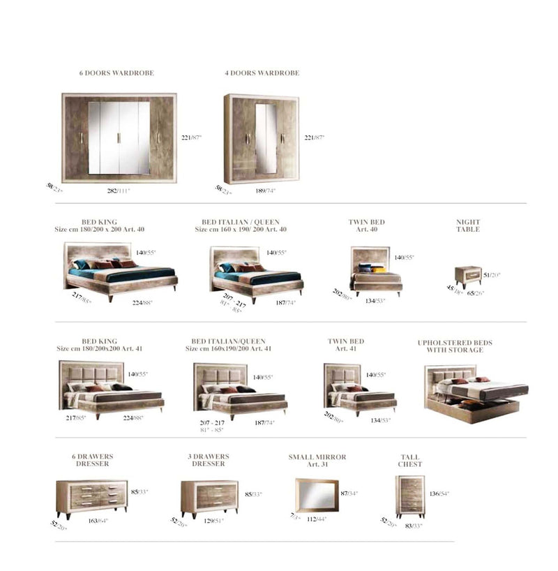 Arredoambra Bedroom By Arredoclassic Set - Lara Furniture