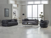 Arthur 3-pieces (Sofa & Loveseat & Chair) Livingroom in Black - 200-SIM-ART-ERATO16-321