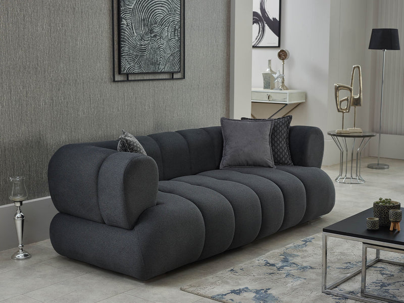 Arthur Stationary Loveseat in Black - 200-SIM-ART-ERATO16-2