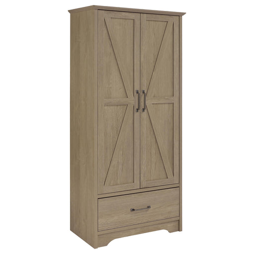 Arvida 2-door Bedroom Wardrobe Storage Cabinet Armoire Latte - 950443