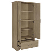 Arvida 2-door Bedroom Wardrobe Storage Cabinet Armoire Latte - 950443