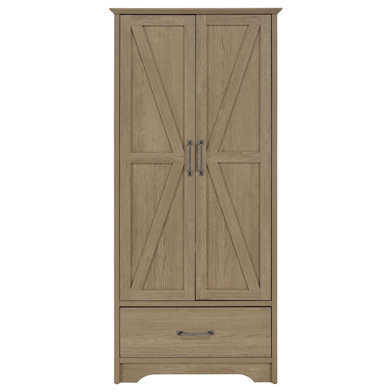 Arvida 2-door Bedroom Wardrobe Storage Cabinet Armoire Latte - 950443