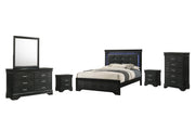 Arya - Black 2 Drawers Nightstand - B322-N