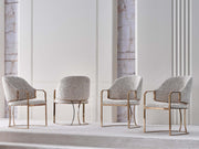 Asel Diningroom (Consol With Mirror & Dining Table & 6 Dining Chair) - 200-SAN-ASE-DT-6-SET