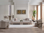 Asel Stationary Four Seat Sofa in Cream - 200-SAN-ASE-CRE-4