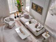 Asel Stationary Four Seat Sofa in Cream - 200-SAN-ASE-CRE-4