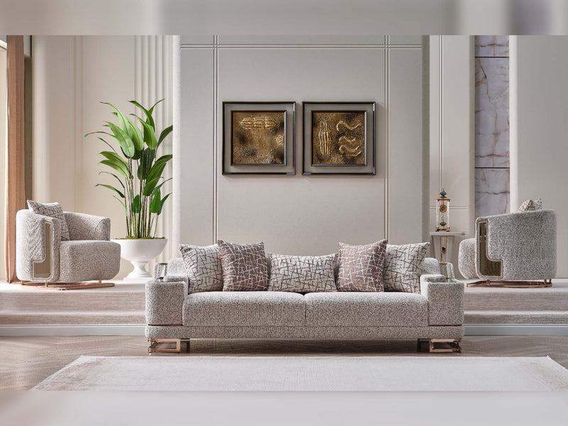 Asel Stationary Sofa in Cream - 200-SAN-ASE-CRE-3