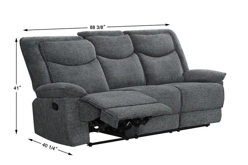 Ashbrook - Charcoal Manual Recliner Sofa - L623-S