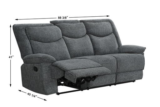 Ashbrook - Charcoal Manual Recliner Sofa - L623-S