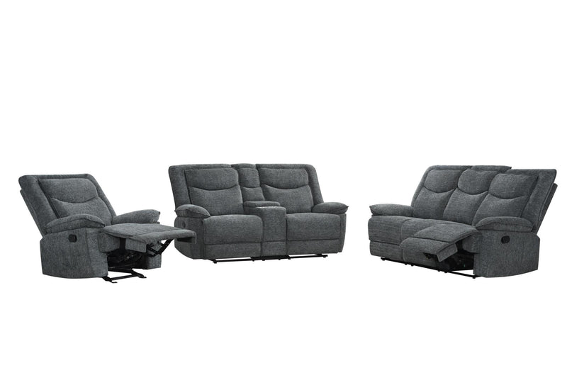 Ashbrook - Charcoal Manual Reclining, Storage Console, Cup Holder - L623-SLR