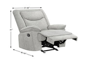 Ashbrook - Light Gray Manual Glider Recliner - L624-R