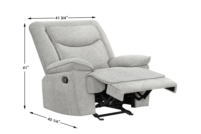 Ashbrook - Light Gray Manual Glider Recliner - L624-R