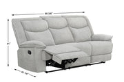 Ashbrook - Light Gray Manual Recliner Sofa - L624-S
