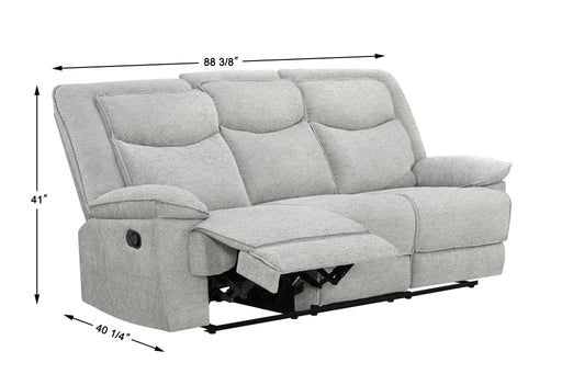 Ashbrook - Light Gray Manual Recliner Sofa - L624-S