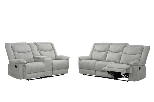 Ashbrook - Light Gray Manual Reclining, Storage Console, Cup Holder - L624-SL